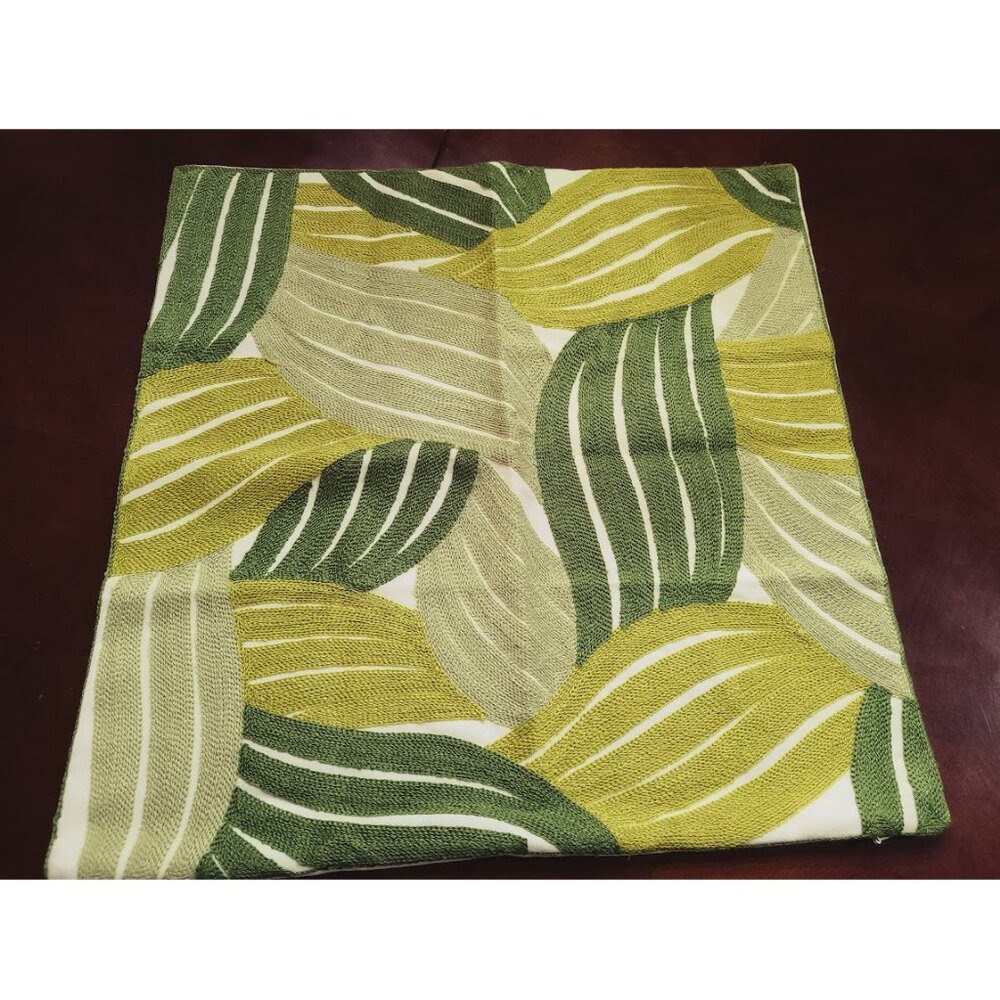 2 Modern Pillow Covers Embroidered Decorative Throw Cases Spring Summer Decor - Picture 7 of 11